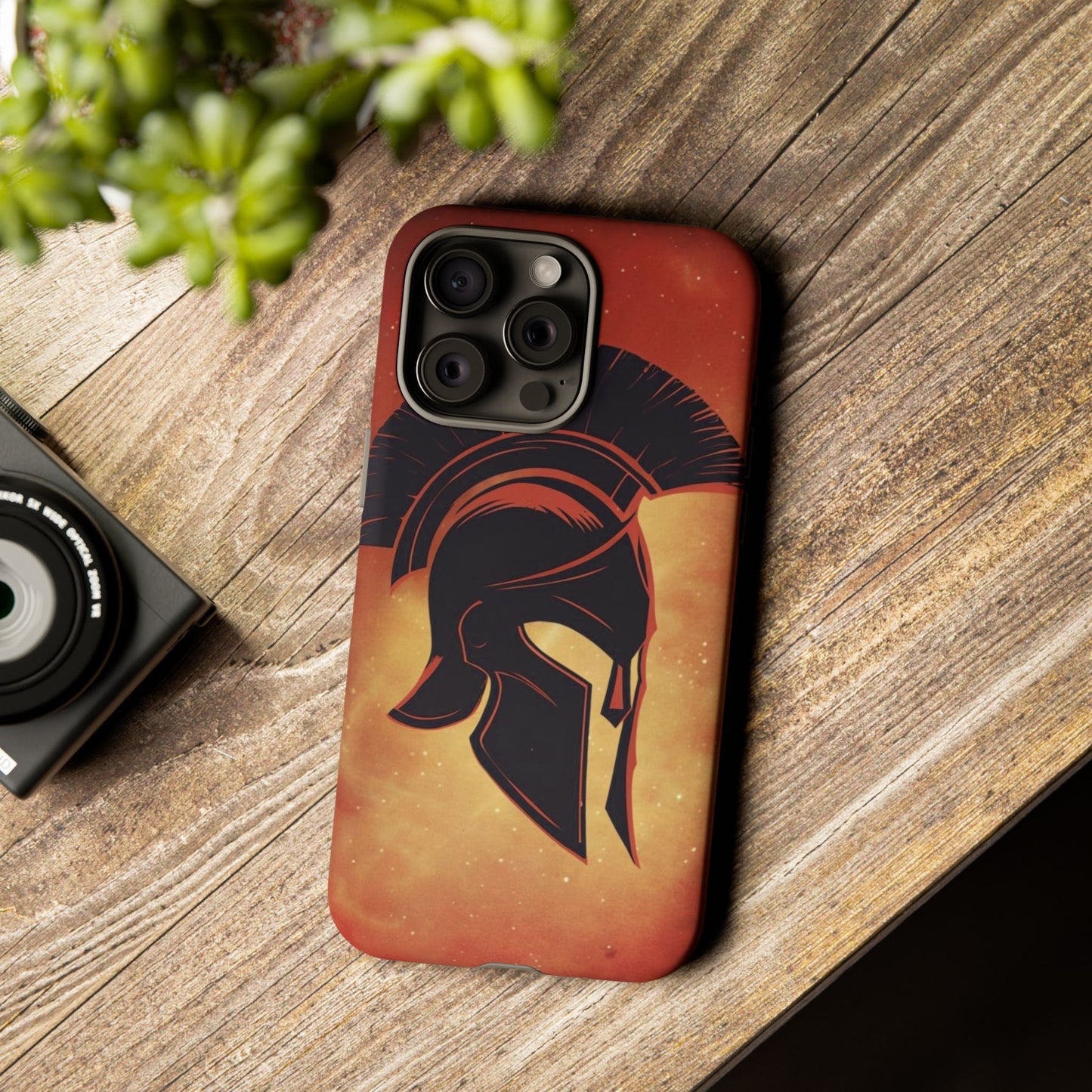 Spartan Warrior Phone Case – Durable Protective Cover with Ancient Helmet Design