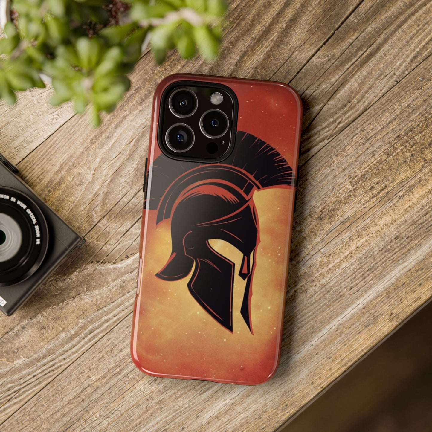 Spartan Warrior Phone Case – Durable Protective Cover with Ancient Helmet Design