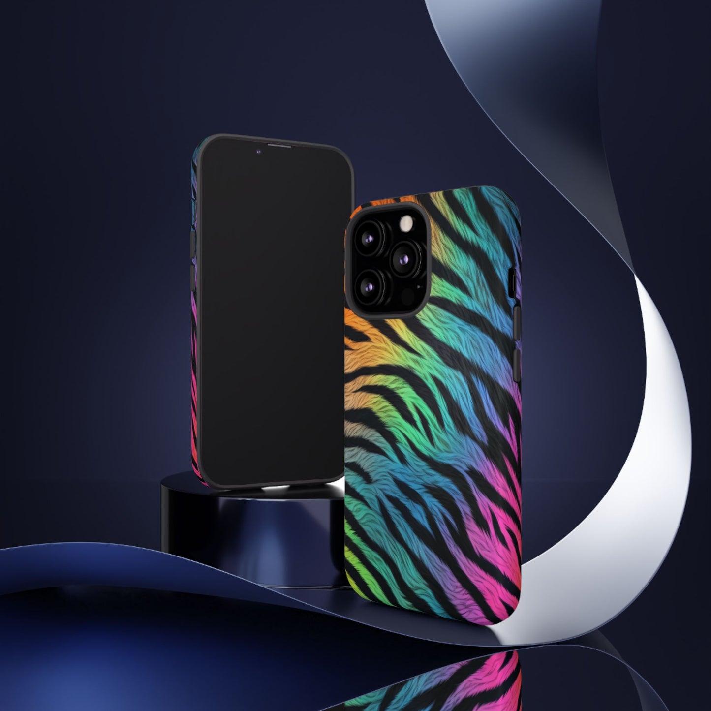 Rainbow Zebra iPhone Case – Colorful Animal Pattern Protective Cover