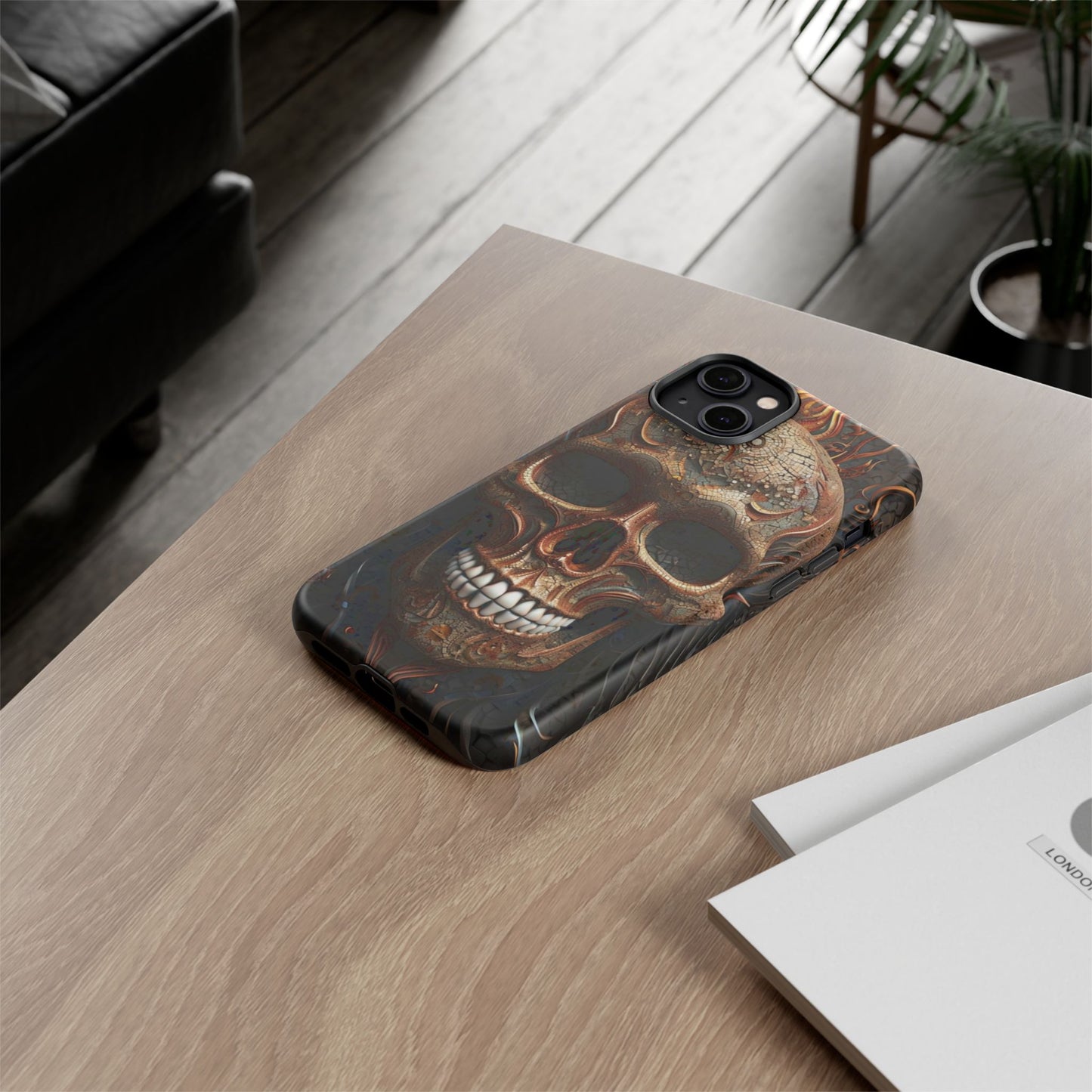 Phone Case Skull Armor – Dark Gothic Horror Cover for Metalheads