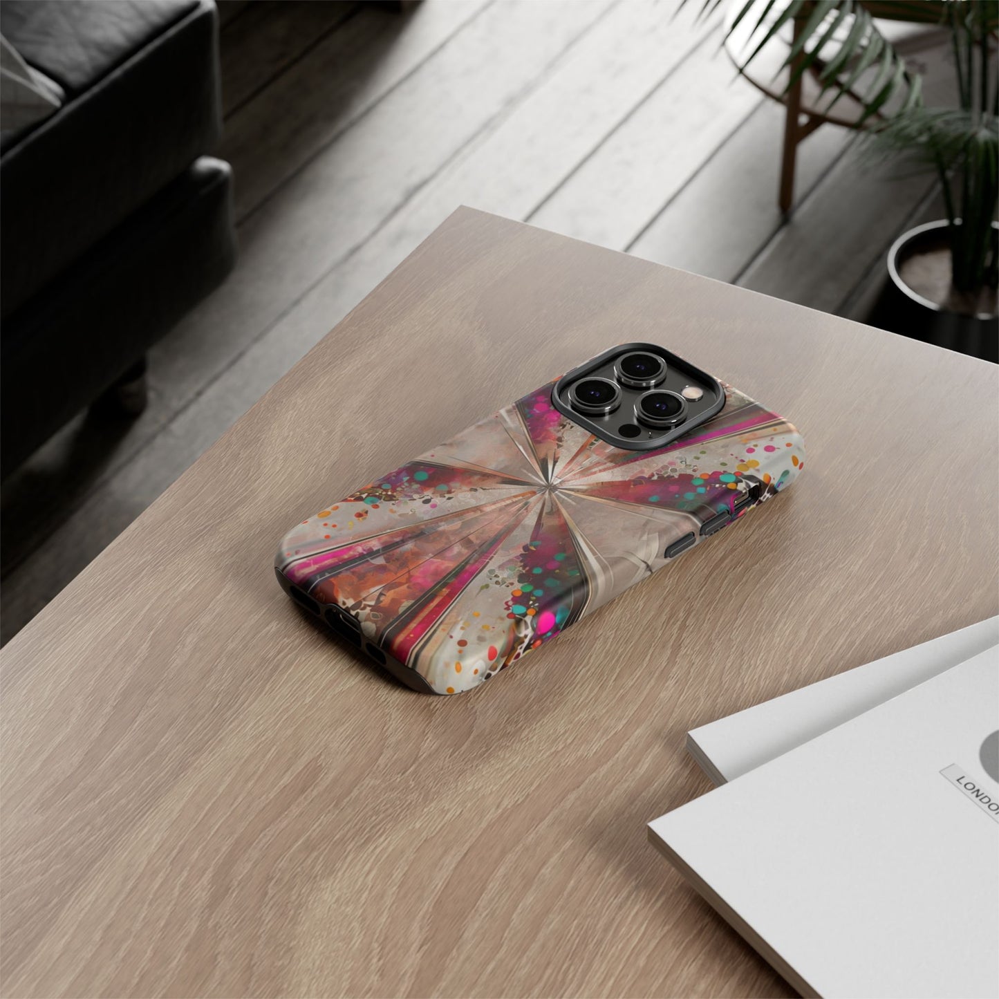 Phone Case Color Burst Abstract – Modern Art Cover for iPhone & Samsung