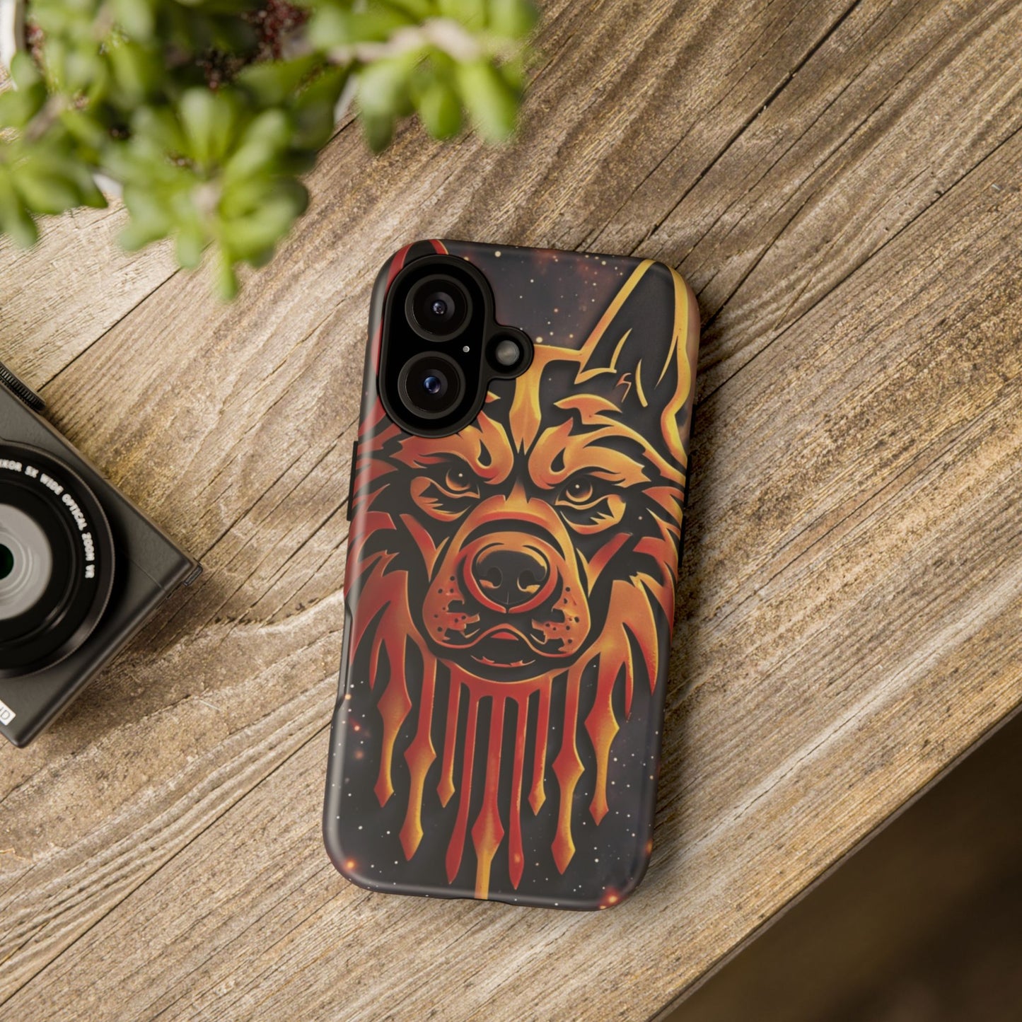 Phone Case Tribal Dog – Fierce Galaxy Design for Dog Lovers