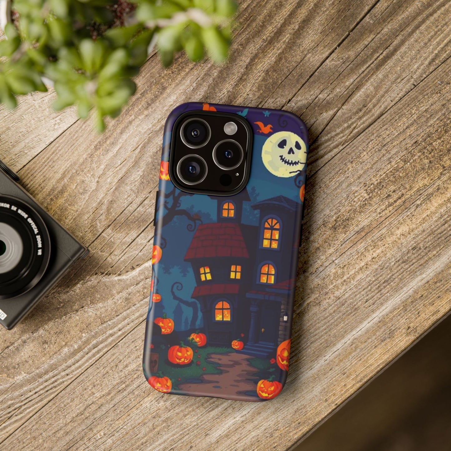 Haunted House Halloween Phone Case – Spooky Jack-o’-Lantern Design
