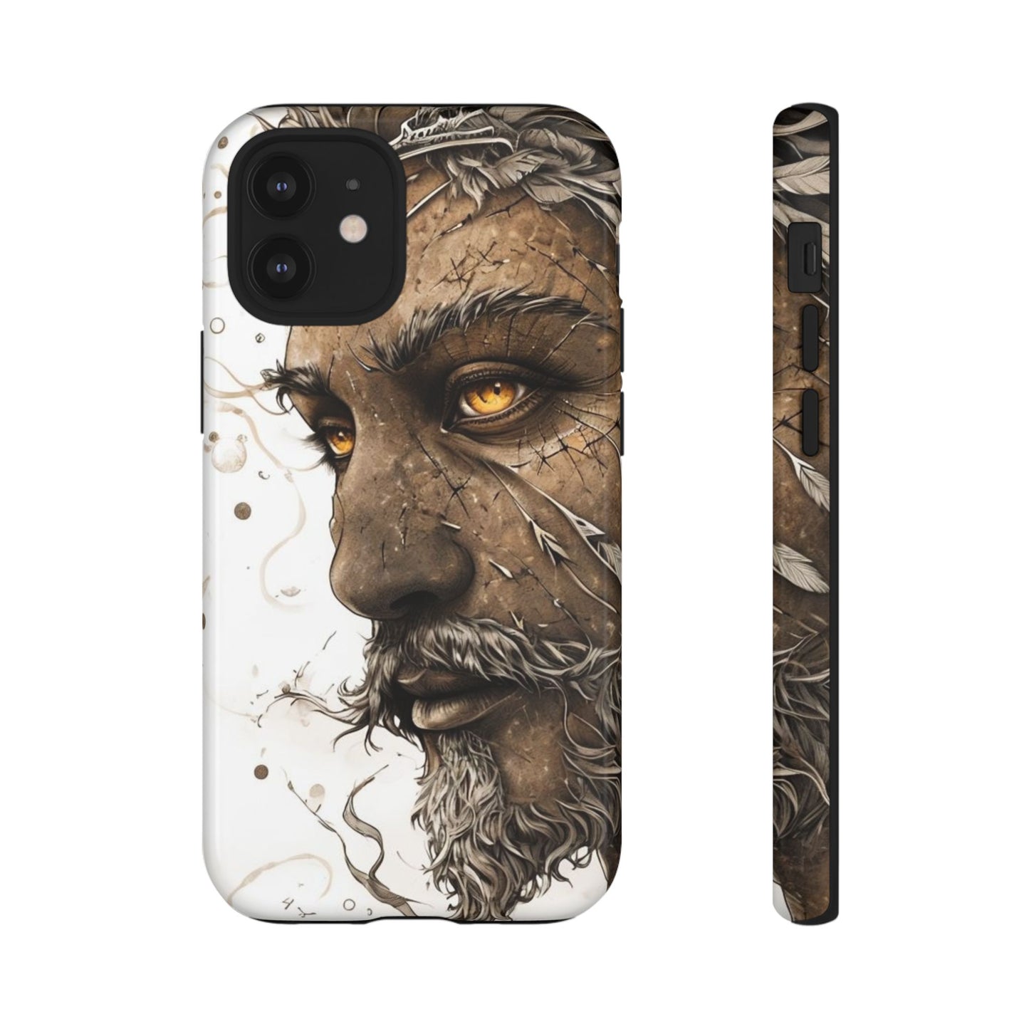 Phone Case Mystical Deity Portrait with Powerful Serene Expression and Ethereal Hues