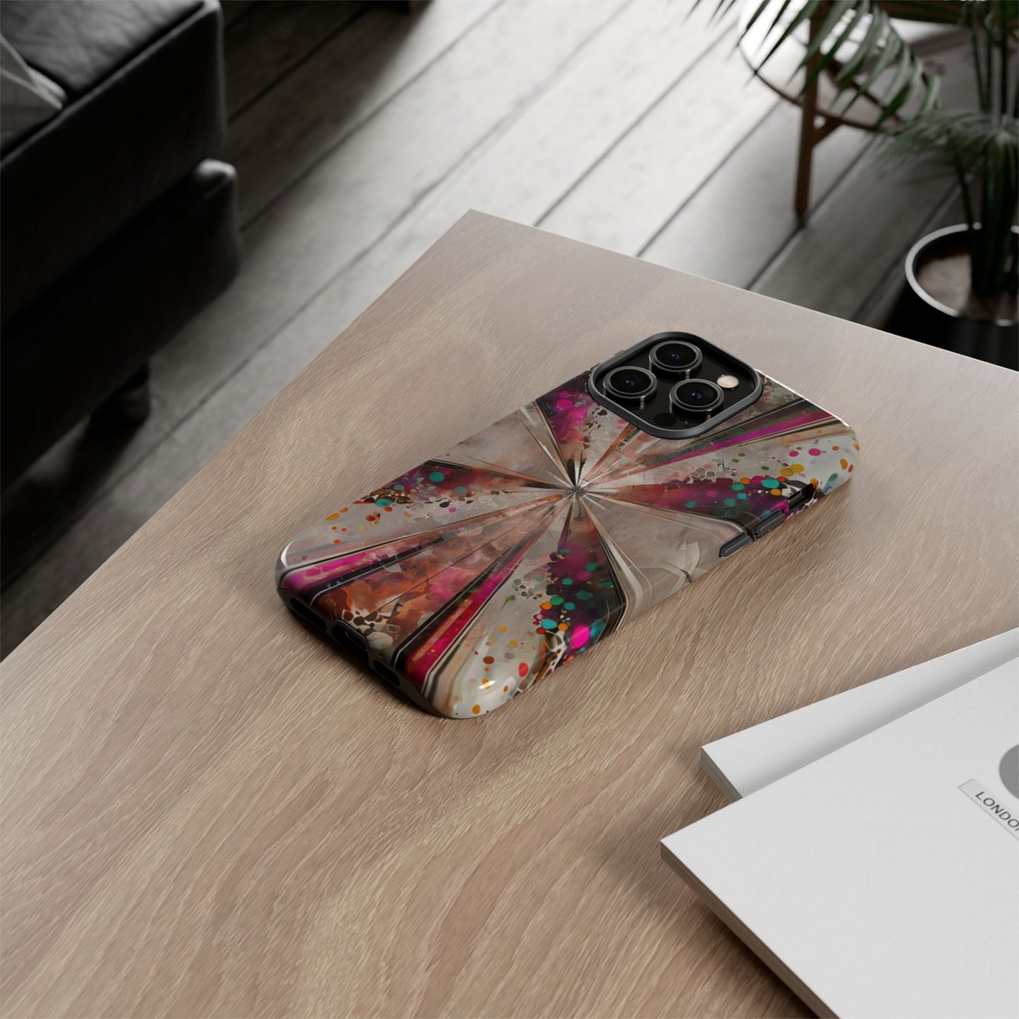 Phone Case Color Burst Abstract – Modern Art Cover for iPhone & Samsung