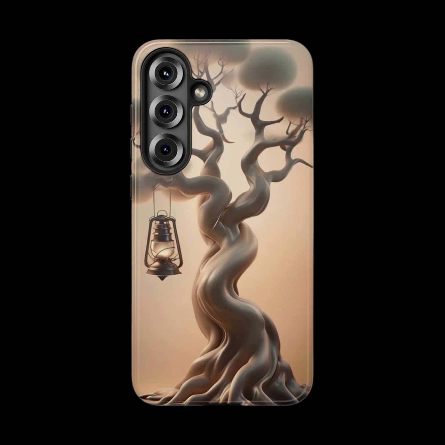Phone Case Whispers of Hope – Elegant Tree & Lantern - Unique Nature-Inspired Design