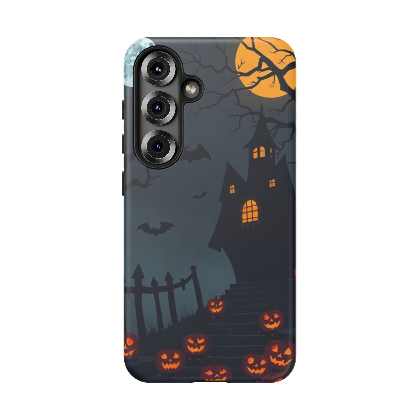Halloween Haunted House & Jack-o'-Lantern Phone Case – Spooky Fall Phone Accessory