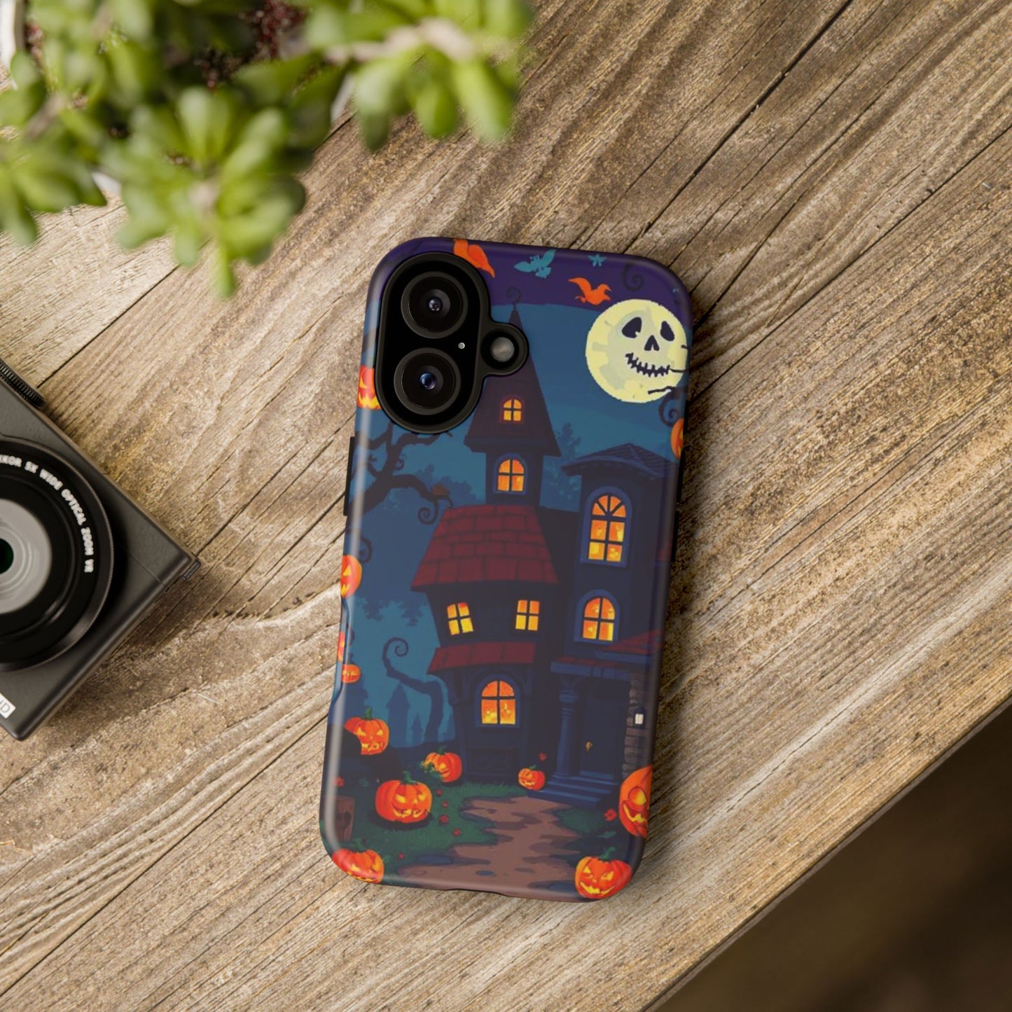 Haunted House Halloween Phone Case – Spooky Jack-o’-Lantern Design
