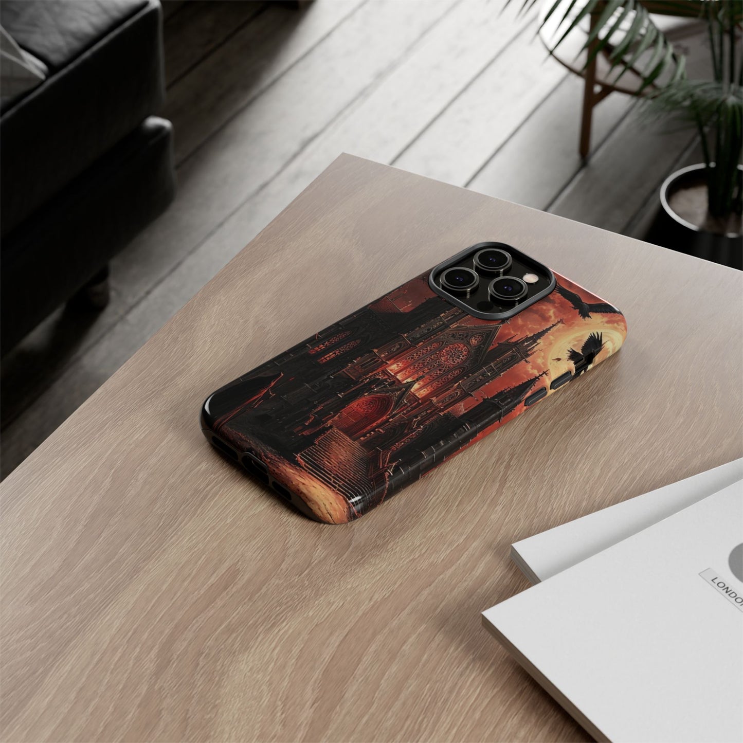 Phone Case Gothic Cathedral - Dark Fantasy Art Cover- Mysterious Gothic Architecture Design