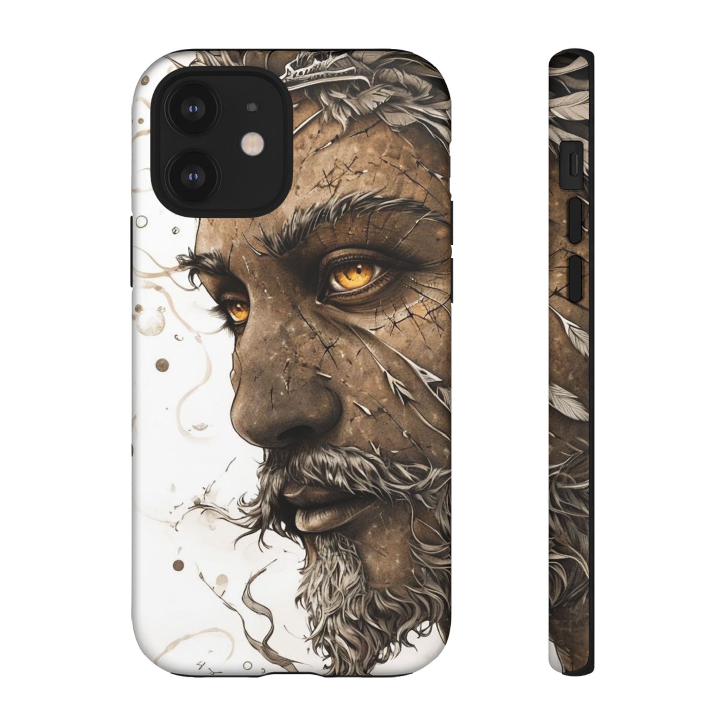 Phone Case Mystical Deity Portrait with Powerful Serene Expression and Ethereal Hues