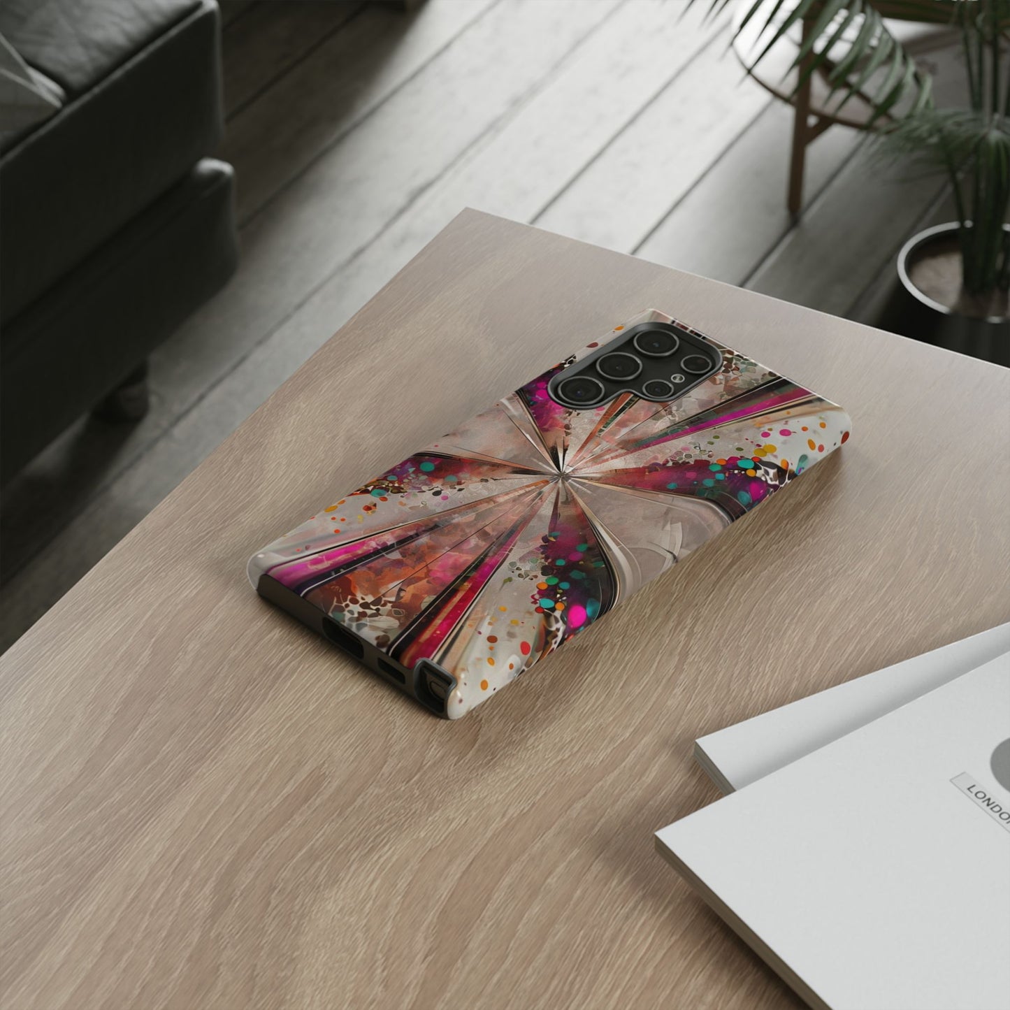 Phone Case Color Burst Abstract – Modern Art Cover for iPhone & Samsung