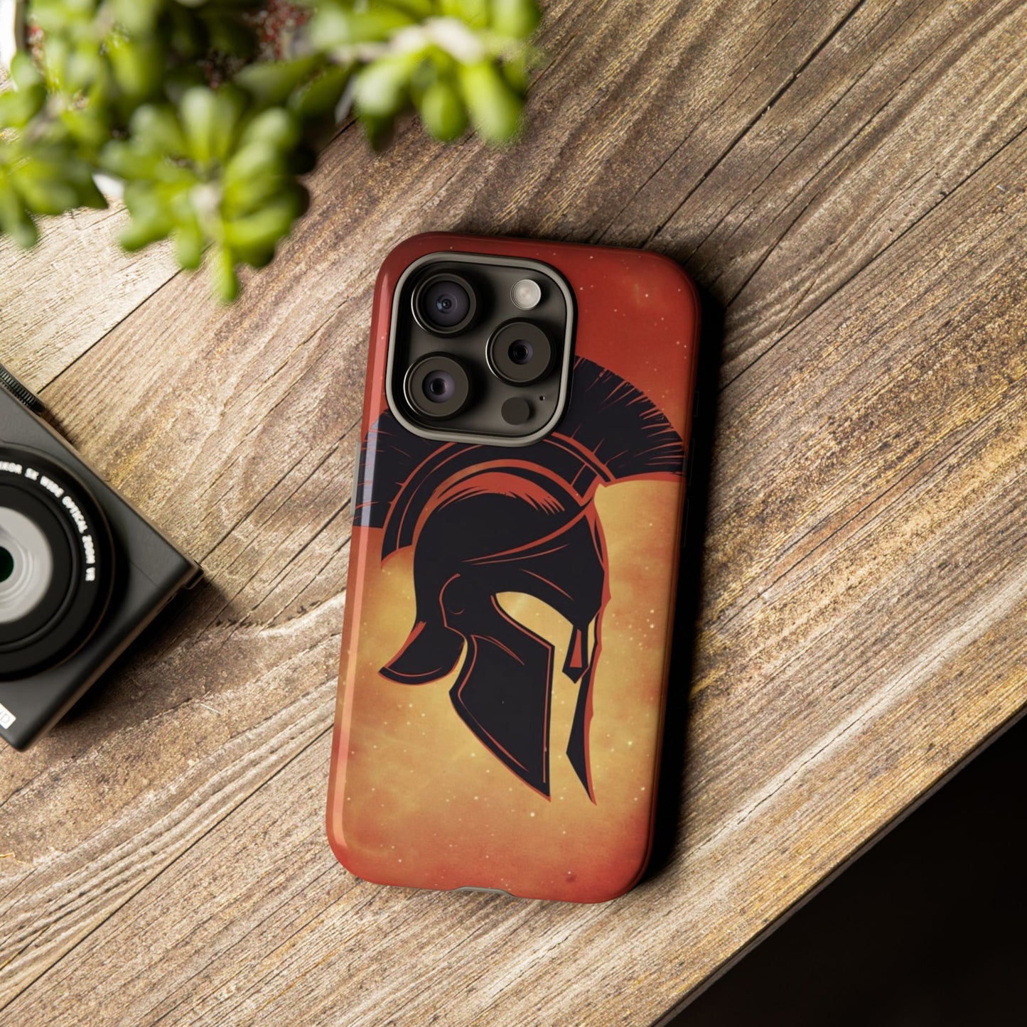 Spartan Warrior Phone Case – Durable Protective Cover with Ancient Helmet Design