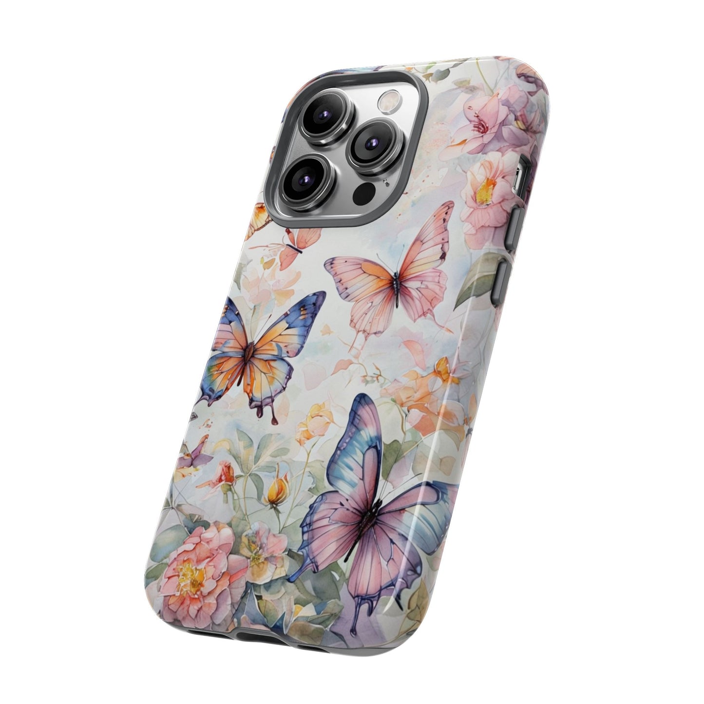 Phone Case Butterfly – Aesthetic Cute Floral Cover - Soft Pastel Butterfly Case
