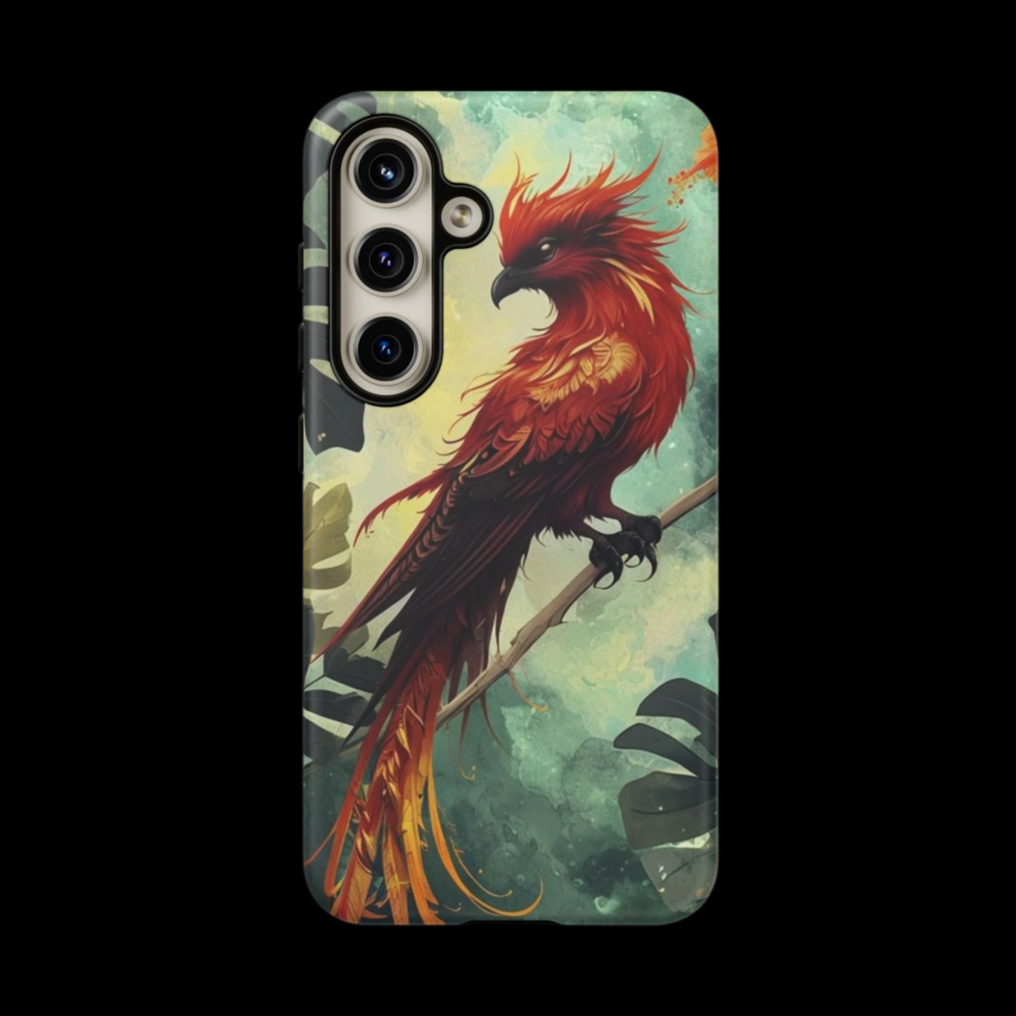 Phone Case Red Phoenix – Mythical Bird Design Symbolizing Rebirth and Strength