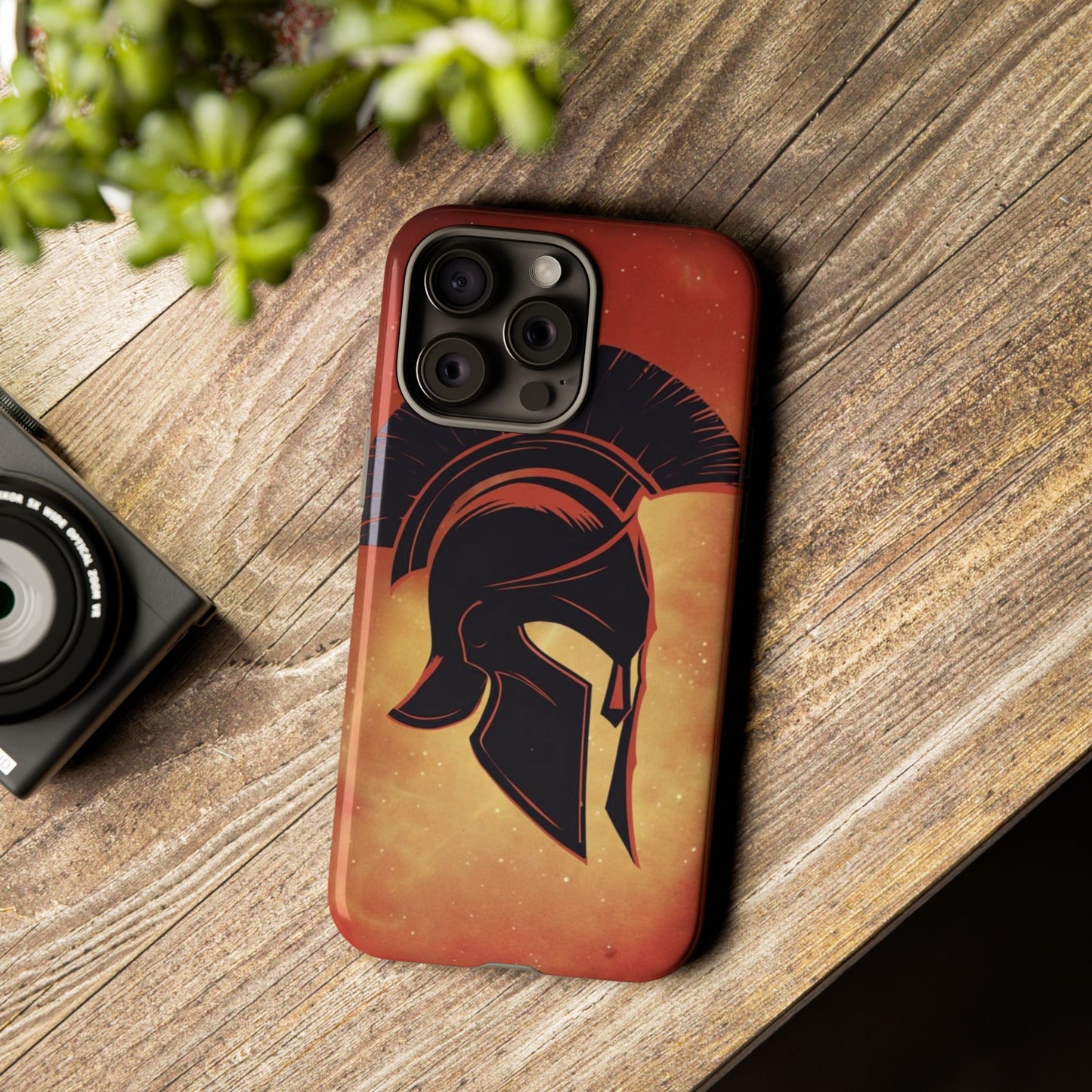 Spartan Warrior Phone Case – Durable Protective Cover with Ancient Helmet Design