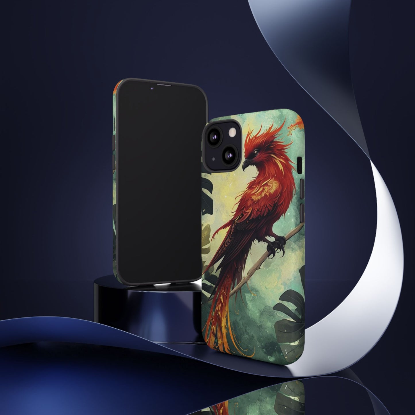 Phone Case Red Phoenix – Mythical Bird Design Symbolizing Rebirth and Strength