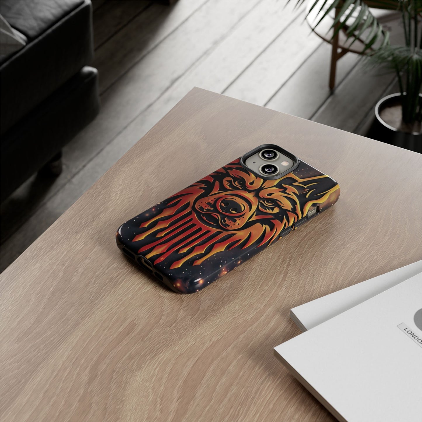 Phone Case Tribal Dog – Fierce Galaxy Design for Dog Lovers