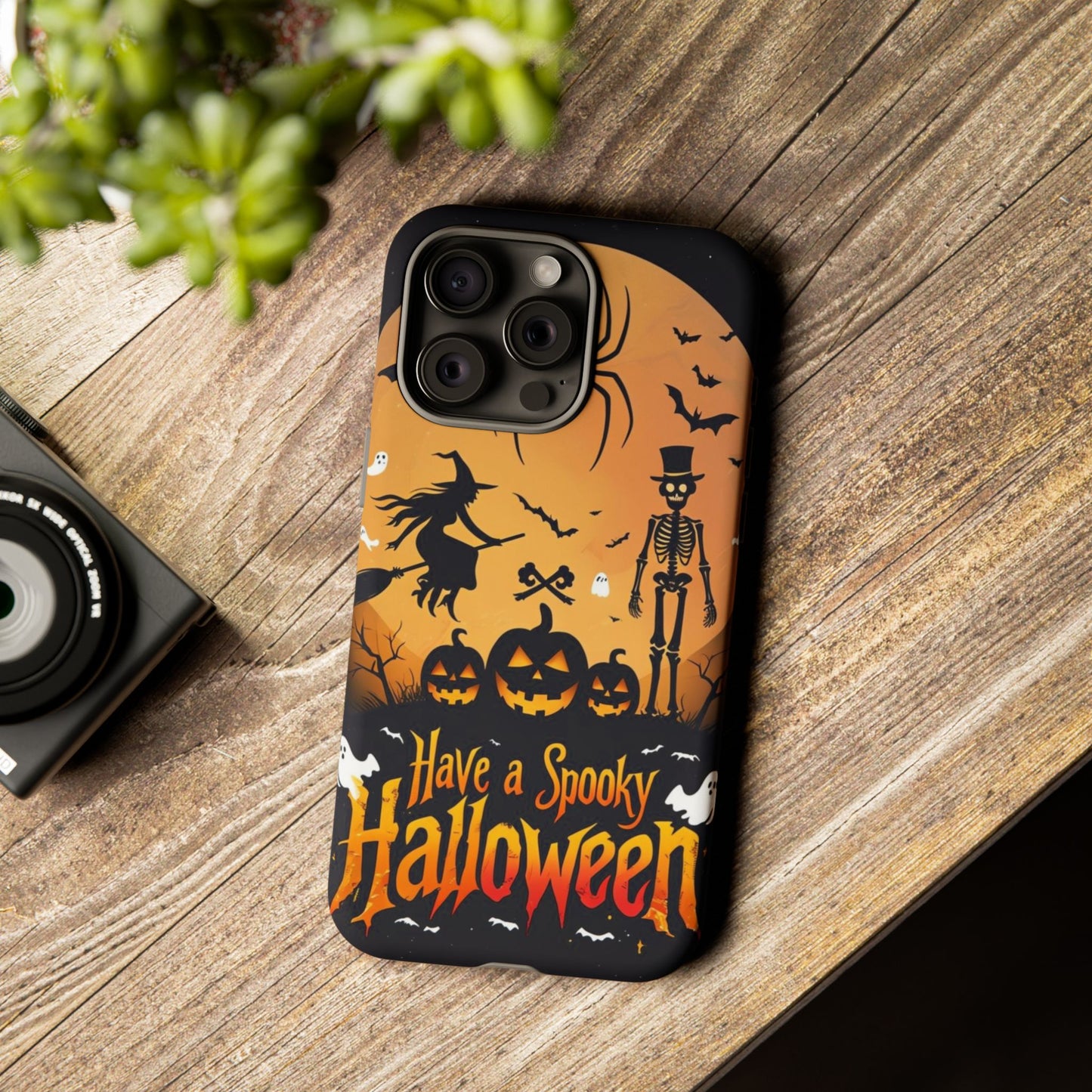 Halloween Phone Case with Jack-o'-Lanterns & Skeletons – Spooky & Stylish Protective Cover