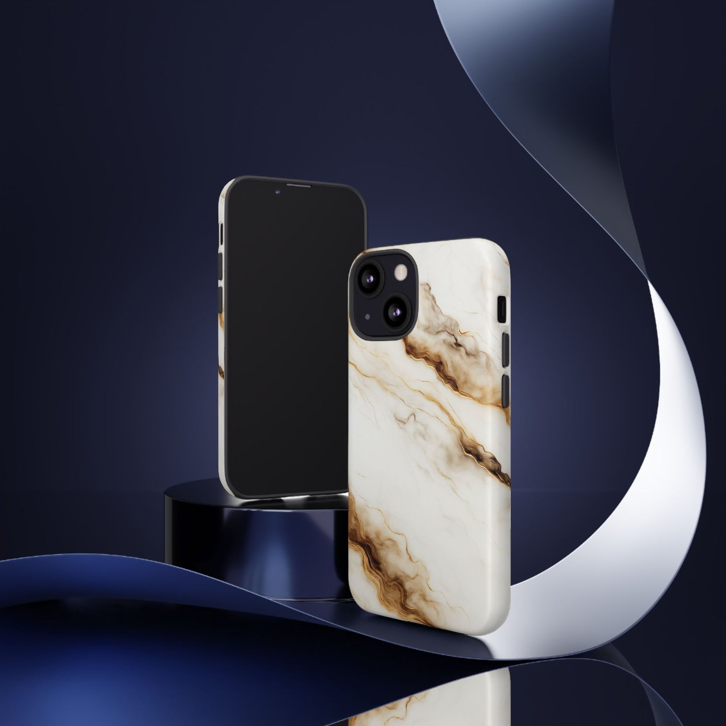 Phone Case Marble – Elegant Luxury Phone Cover, Sleek Design, Brown Beige Marble Pattern