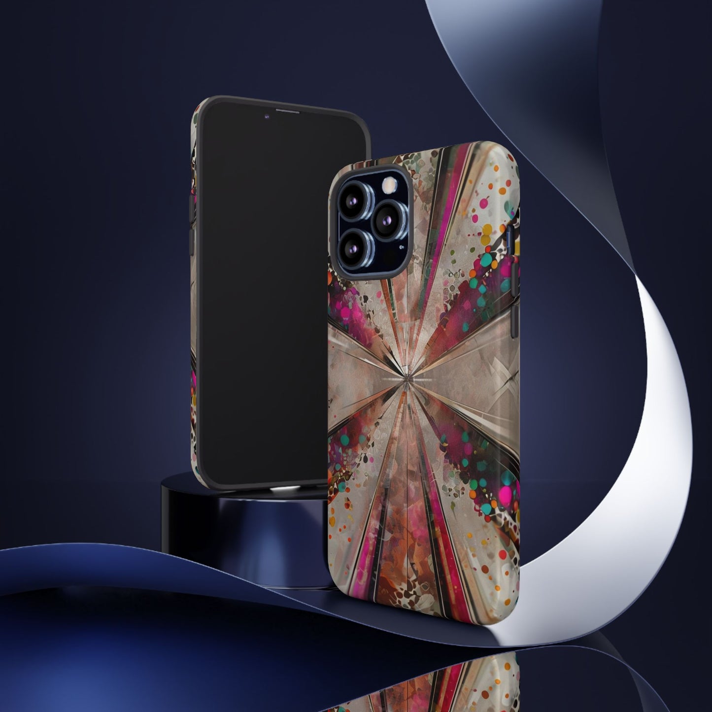 Phone Case Color Burst Abstract – Modern Art Cover for iPhone & Samsung