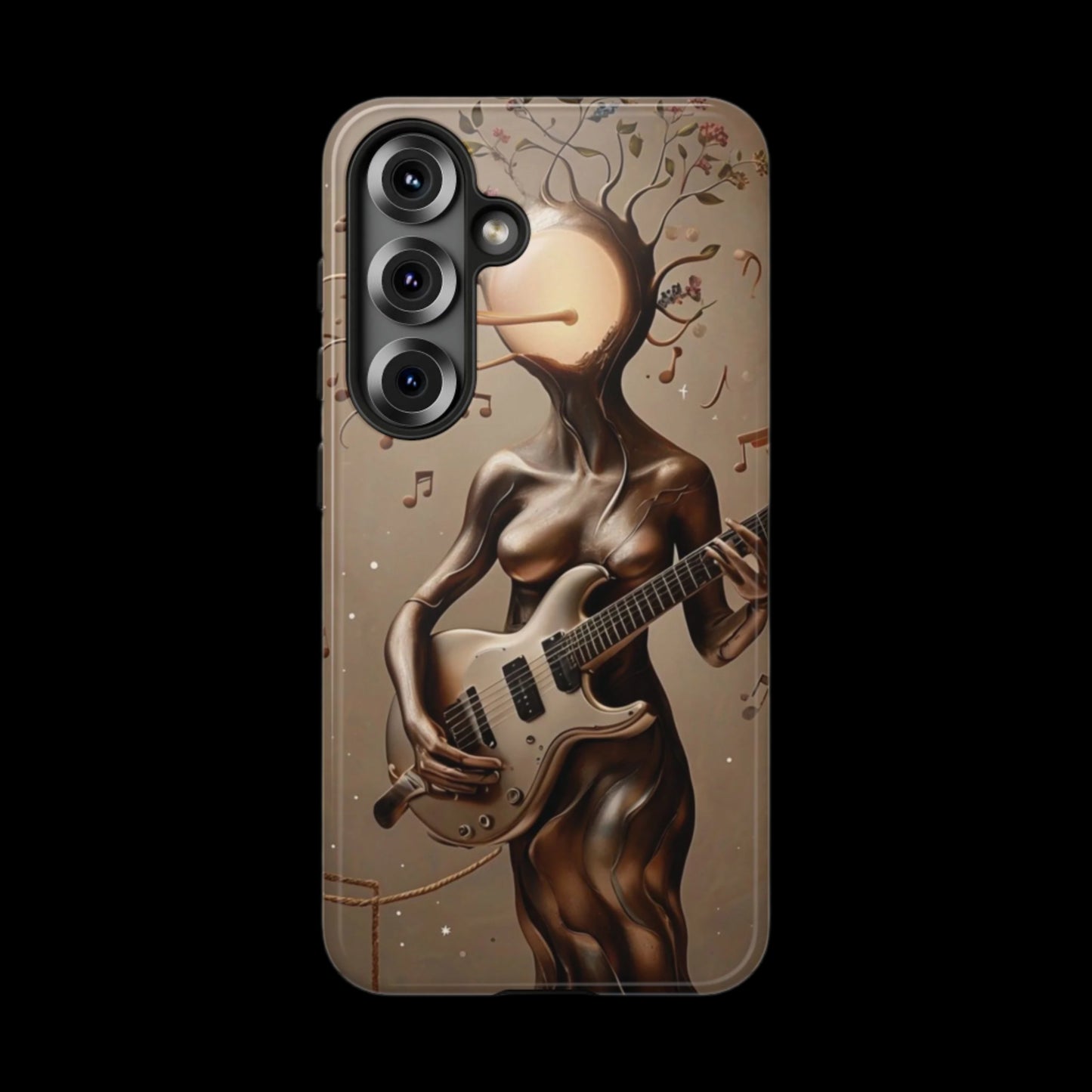 Phone Case Psychedelic Guitar Girl - Surreal Aesthetic Gift for Music Lovers & Art Fans