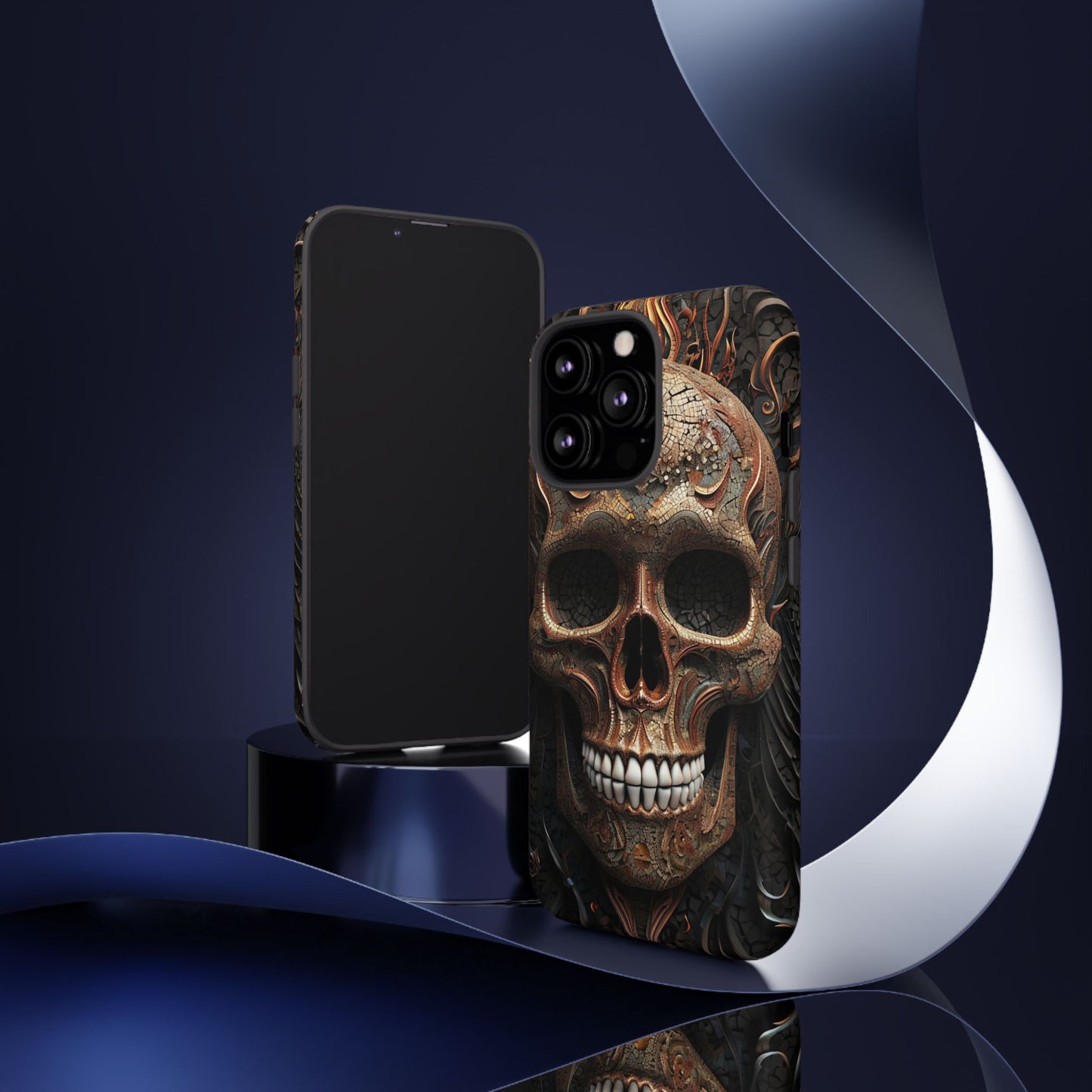 Phone Case Skull Armor – Dark Gothic Horror Cover for Metalheads