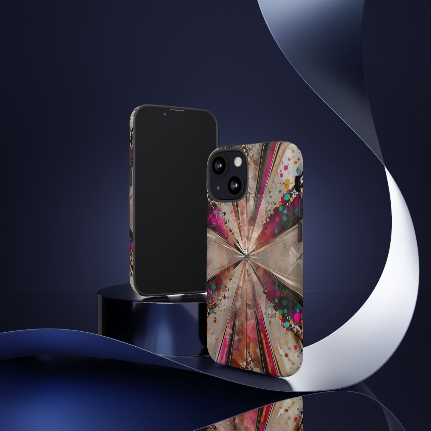 Phone Case Color Burst Abstract – Modern Art Cover for iPhone & Samsung