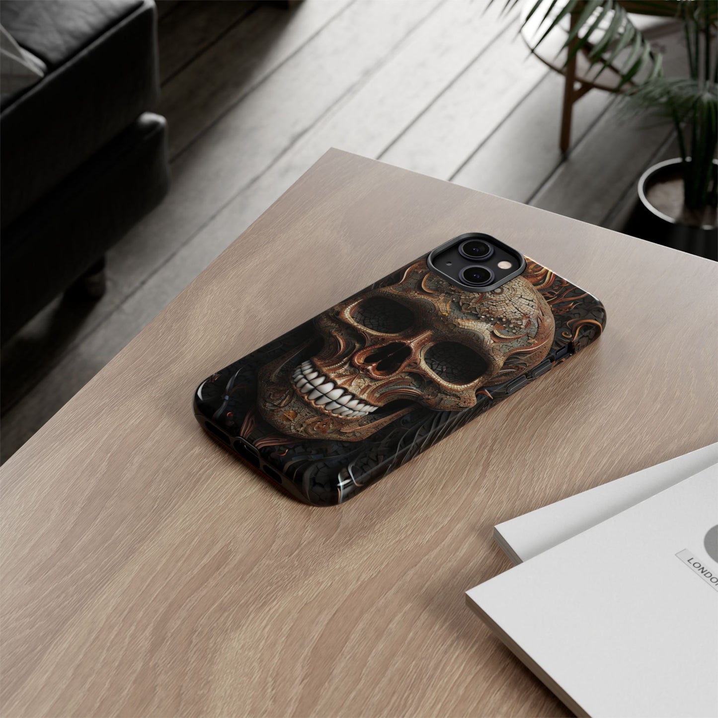 Phone Case Skull Armor – Dark Gothic Horror Cover for Metalheads