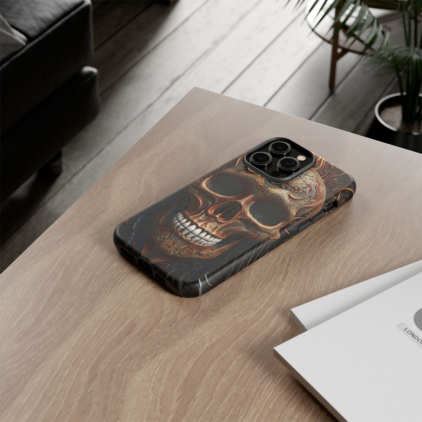 Phone Case Skull Armor – Dark Gothic Horror Cover for Metalheads