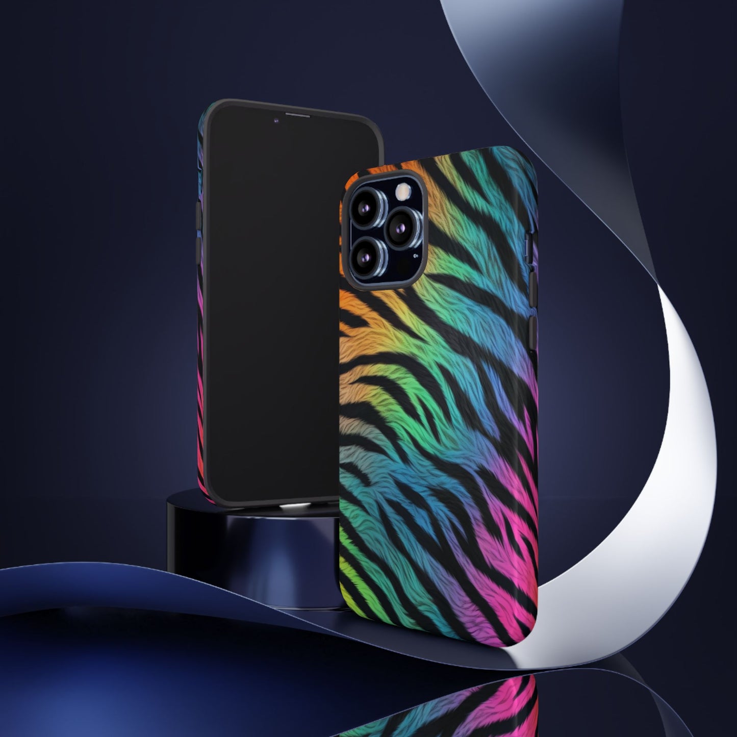 Rainbow Zebra iPhone Case – Colorful Animal Pattern Protective Cover