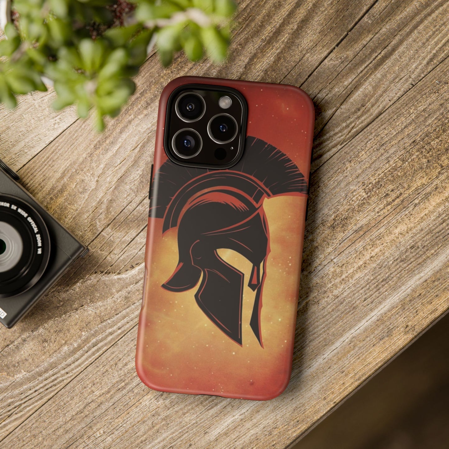 Spartan Warrior Phone Case – Durable Protective Cover with Ancient Helmet Design