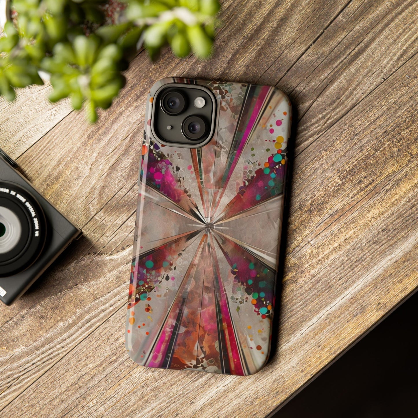 Phone Case Color Burst Abstract – Modern Art Cover for iPhone & Samsung