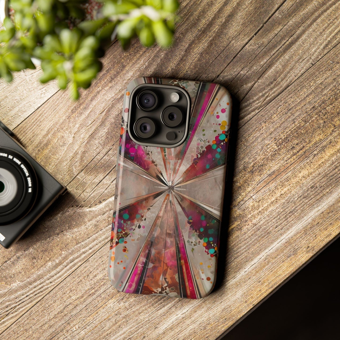 Phone Case Color Burst Abstract – Modern Art Cover for iPhone & Samsung