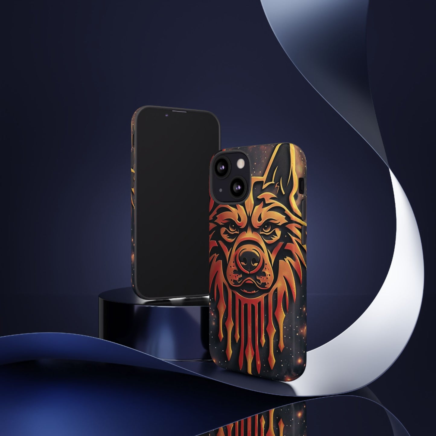 Phone Case Tribal Dog – Fierce Galaxy Design for Dog Lovers
