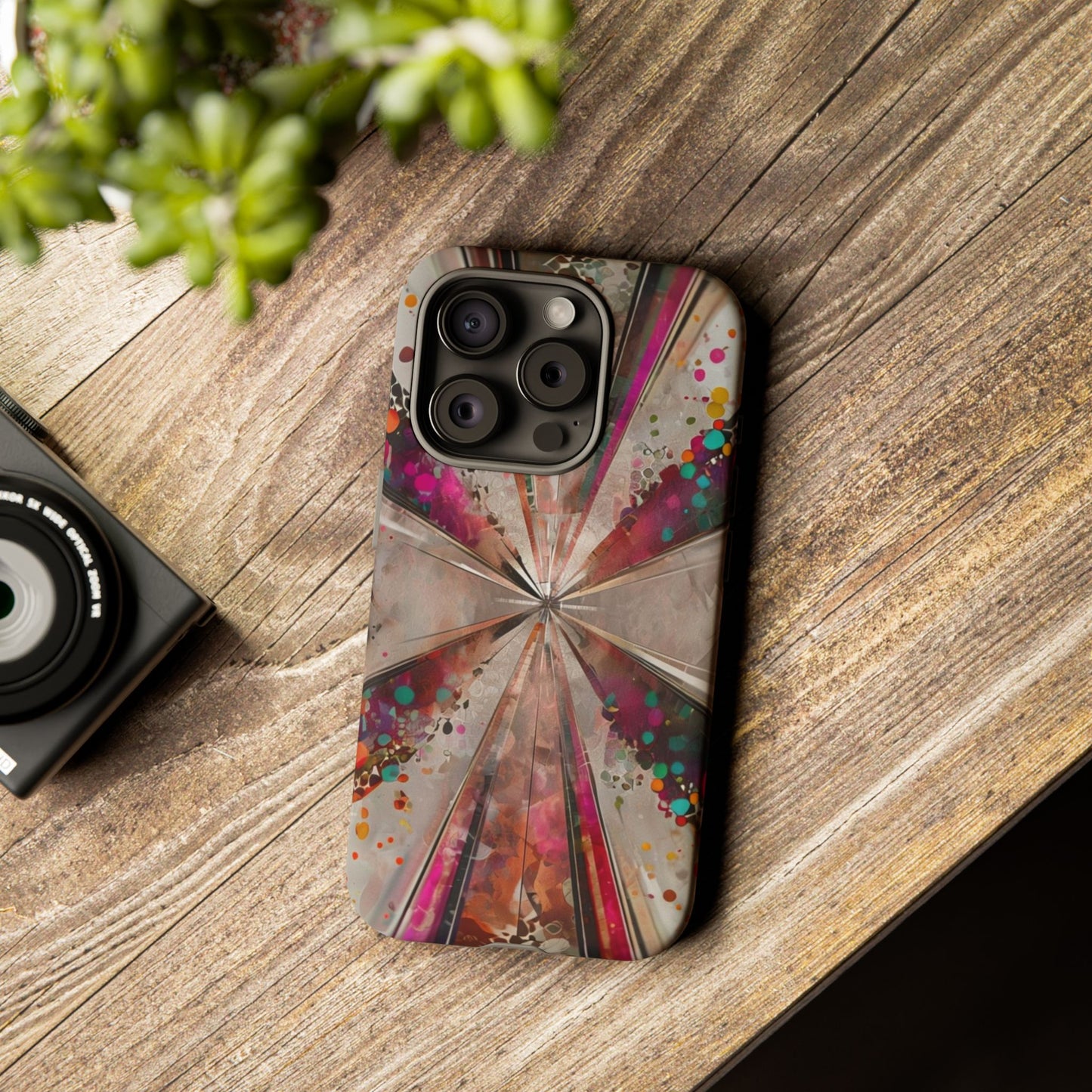 Phone Case Color Burst Abstract – Modern Art Cover for iPhone & Samsung