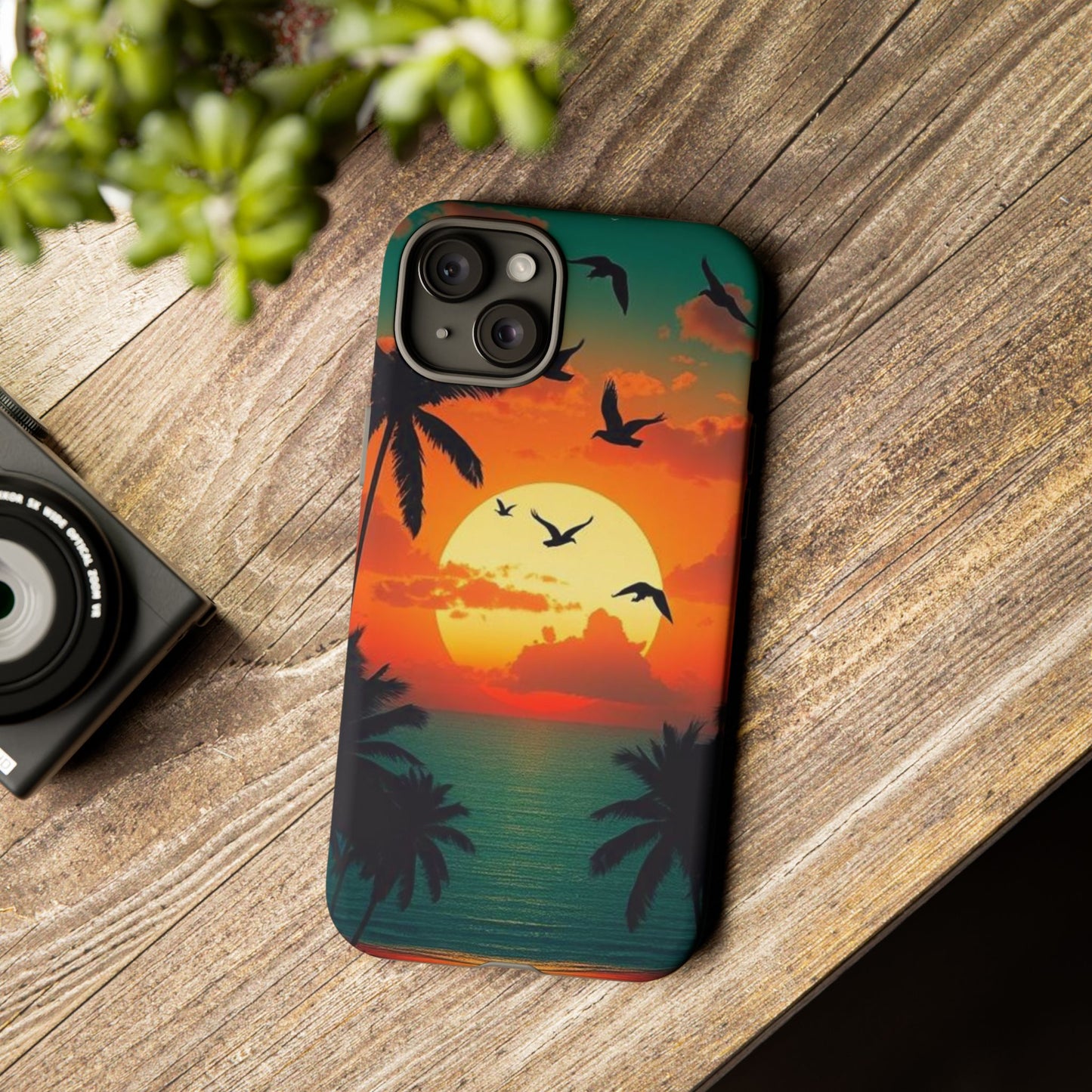 Phone Case Tropical Sunset - Beach Vibes - Aesthetic Summer Case Gift