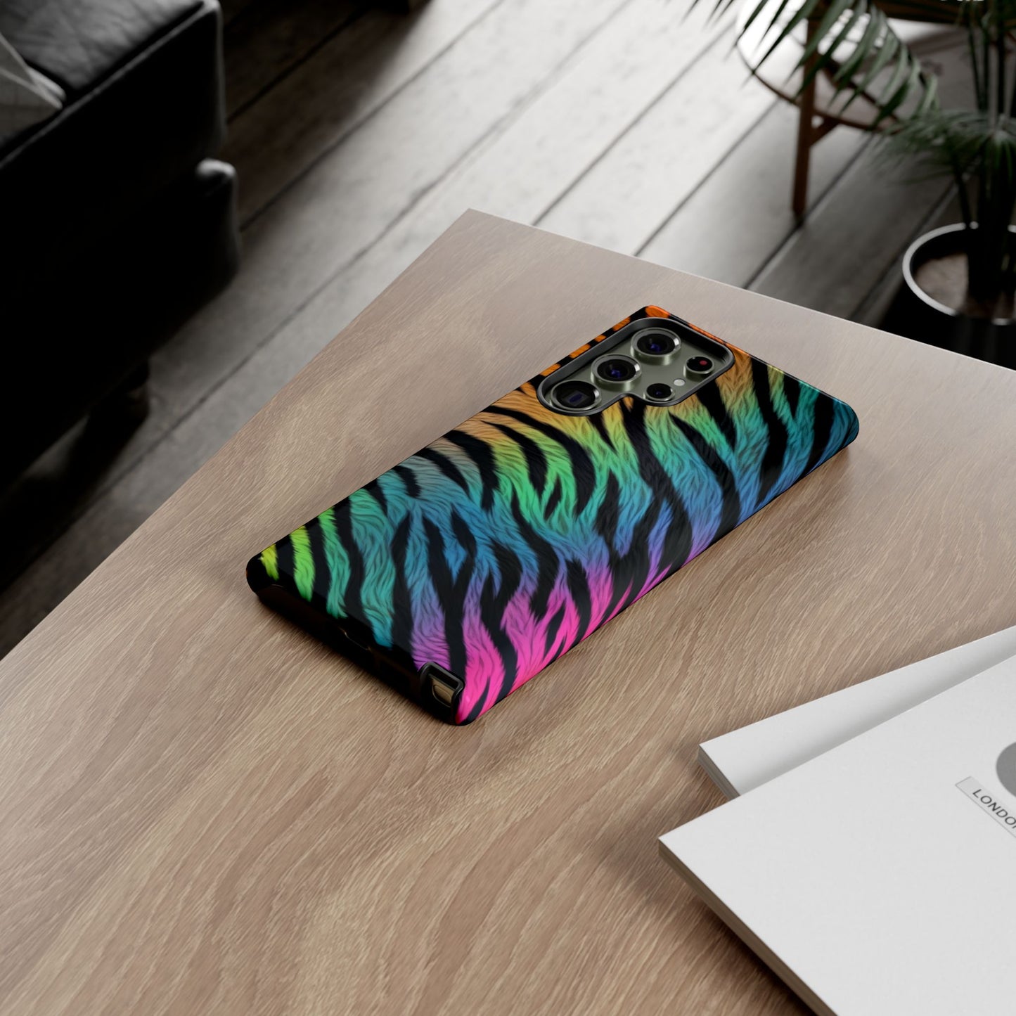 Rainbow Zebra iPhone Case – Colorful Animal Pattern Protective Cover