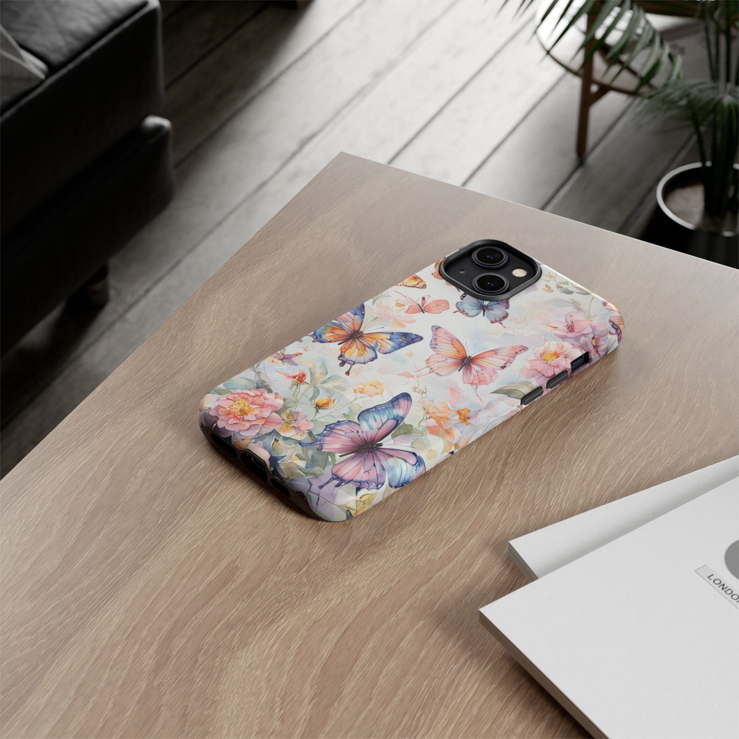 Phone Case Butterfly – Aesthetic Cute Floral Cover - Soft Pastel Butterfly Case