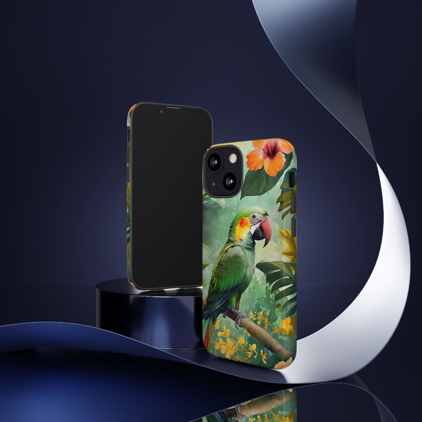 Phone Case Parrot – Vibrant Tropical Bird Art - Dual-Layer Shockproof Protection