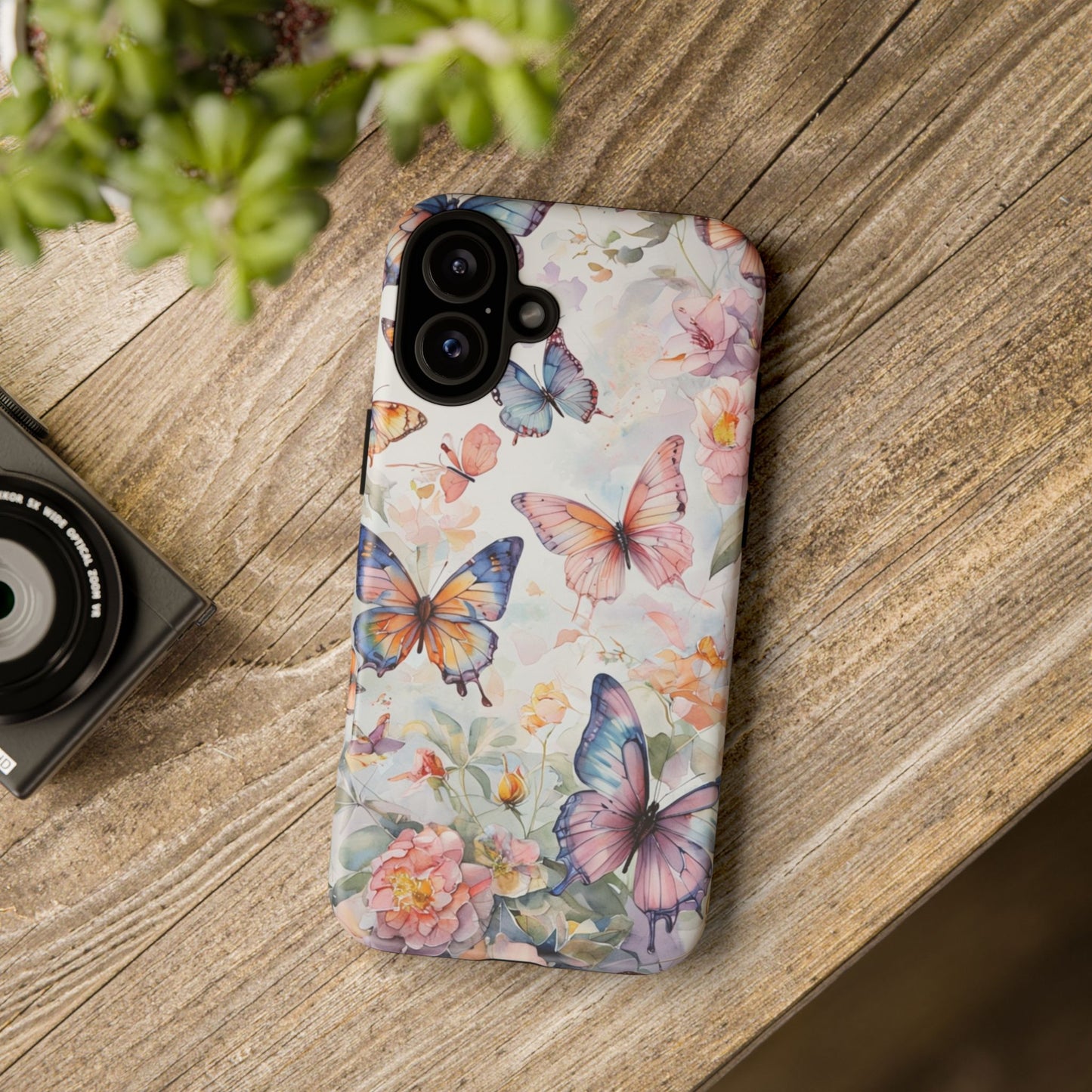 Phone Case Butterfly – Aesthetic Cute Floral Cover - Soft Pastel Butterfly Case