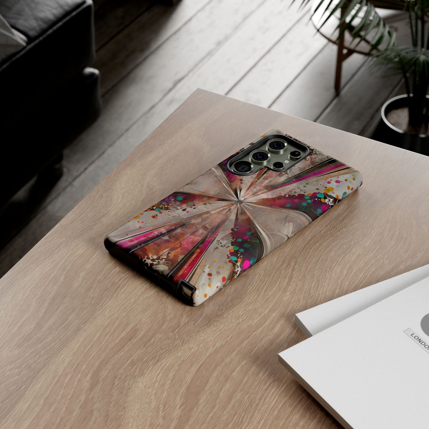 Phone Case Color Burst Abstract – Modern Art Cover for iPhone & Samsung