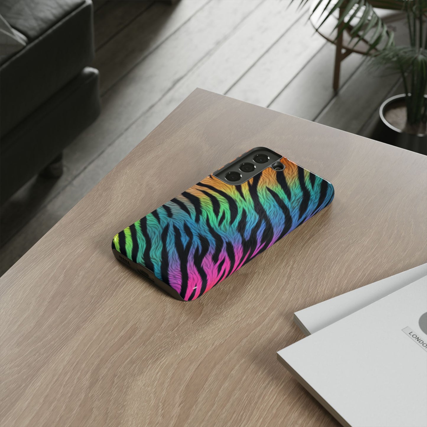 Rainbow Zebra iPhone Case – Colorful Animal Pattern Protective Cover