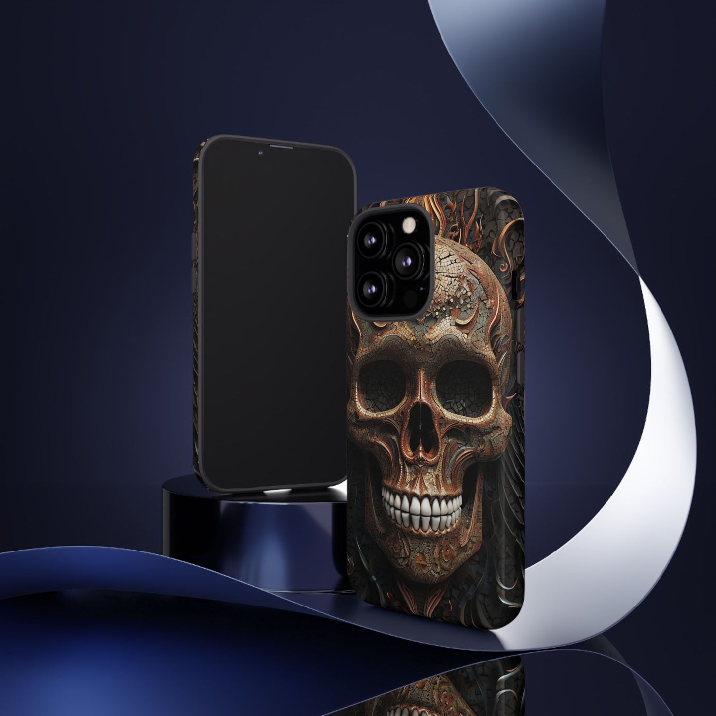 Phone Case Skull Armor – Dark Gothic Horror Cover for Metalheads