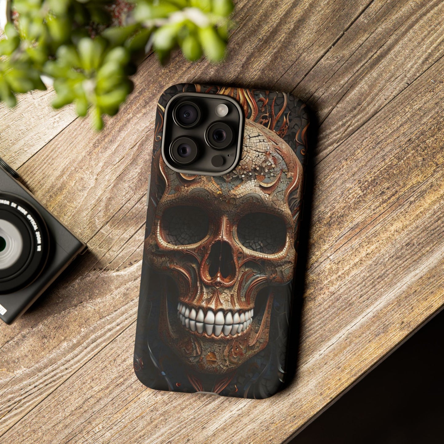 Phone Case Skull Armor – Dark Gothic Horror Cover for Metalheads