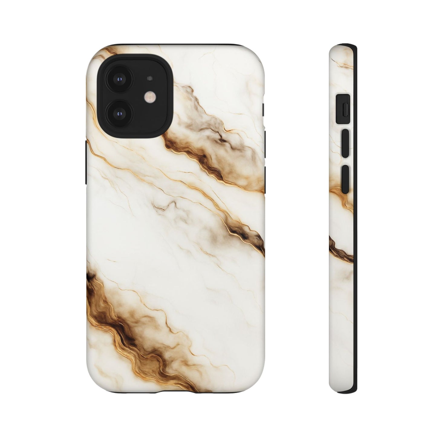 Phone Case Marble – Elegant Luxury Phone Cover, Sleek Design, Brown Beige Marble Pattern