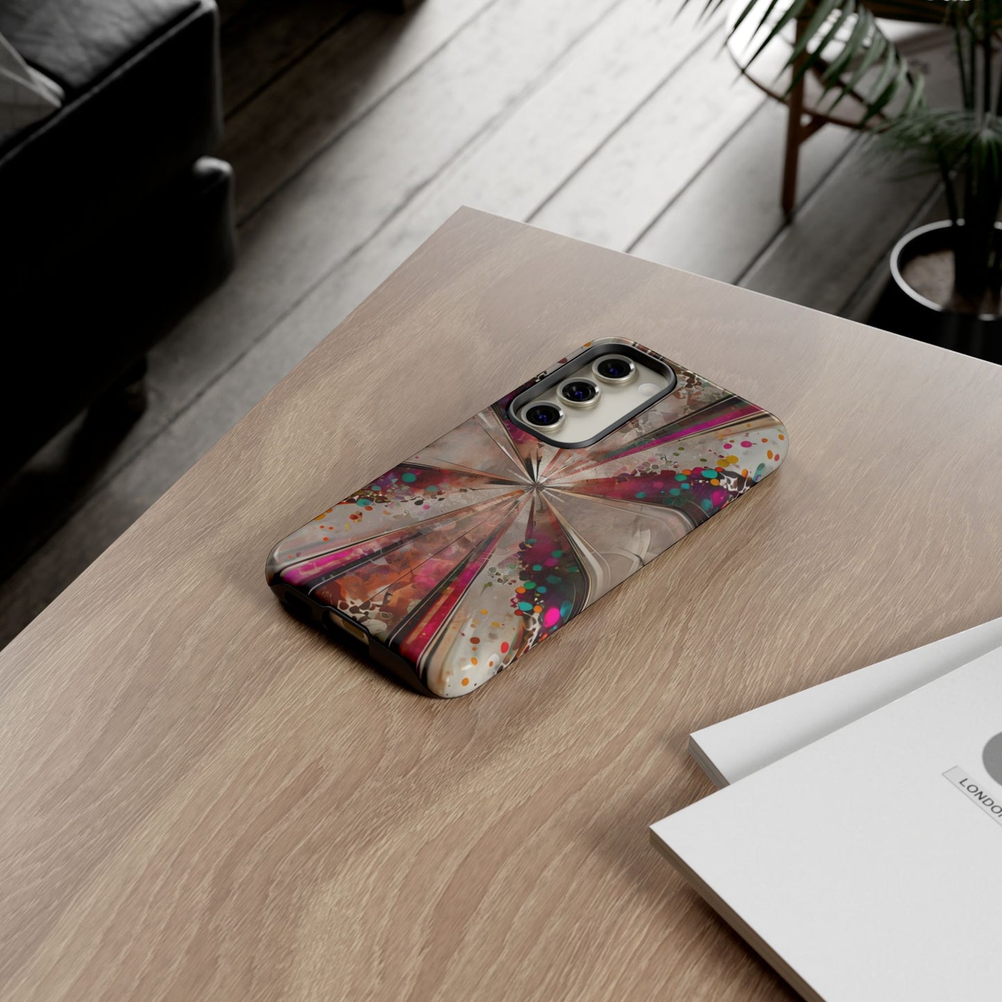 Phone Case Color Burst Abstract – Modern Art Cover for iPhone & Samsung