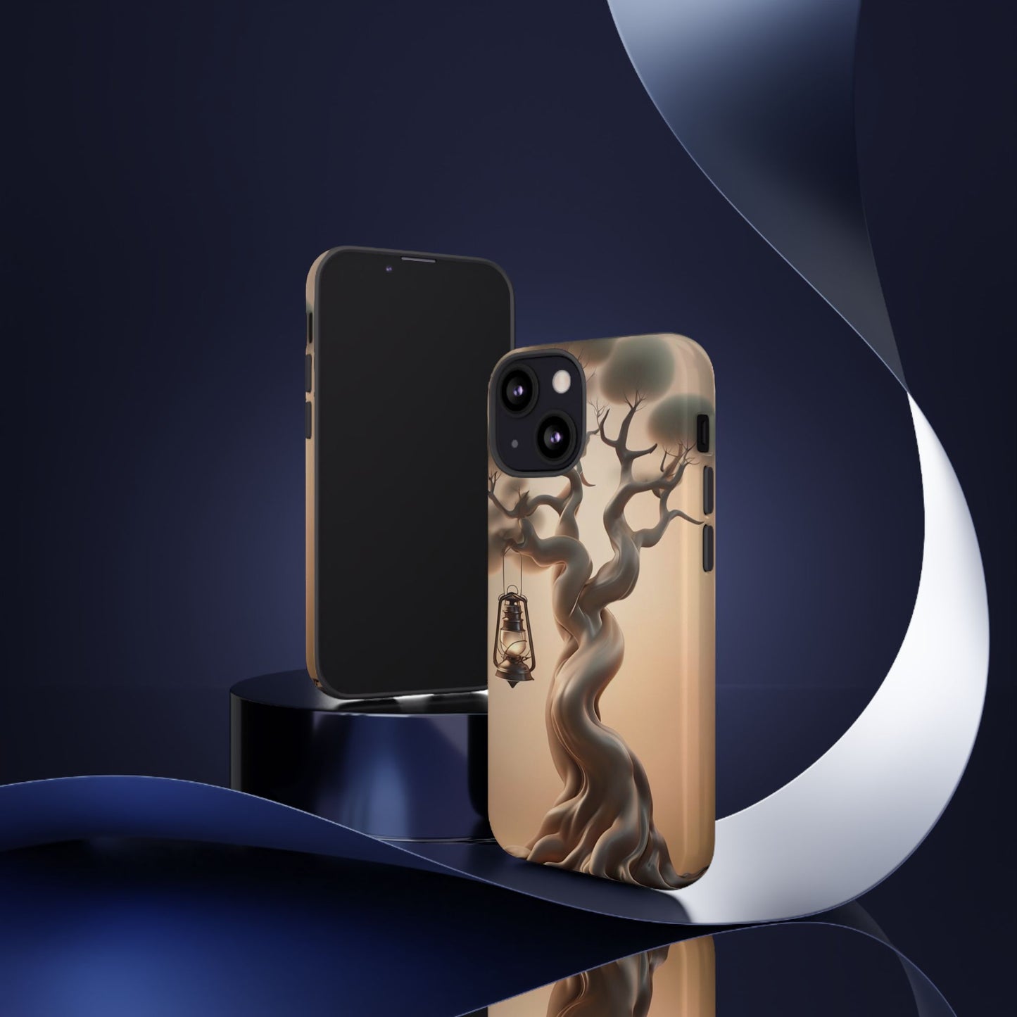 Phone Case Whispers of Hope – Elegant Tree & Lantern - Unique Nature-Inspired Design