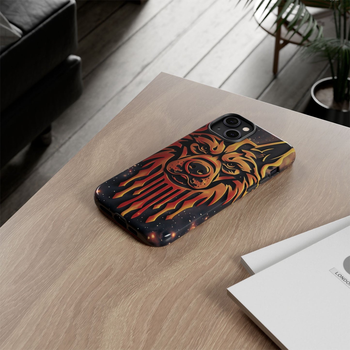 Phone Case Tribal Dog – Fierce Galaxy Design for Dog Lovers