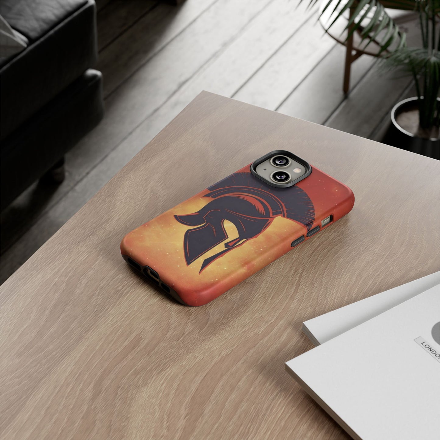 Spartan Warrior Phone Case – Durable Protective Cover with Ancient Helmet Design