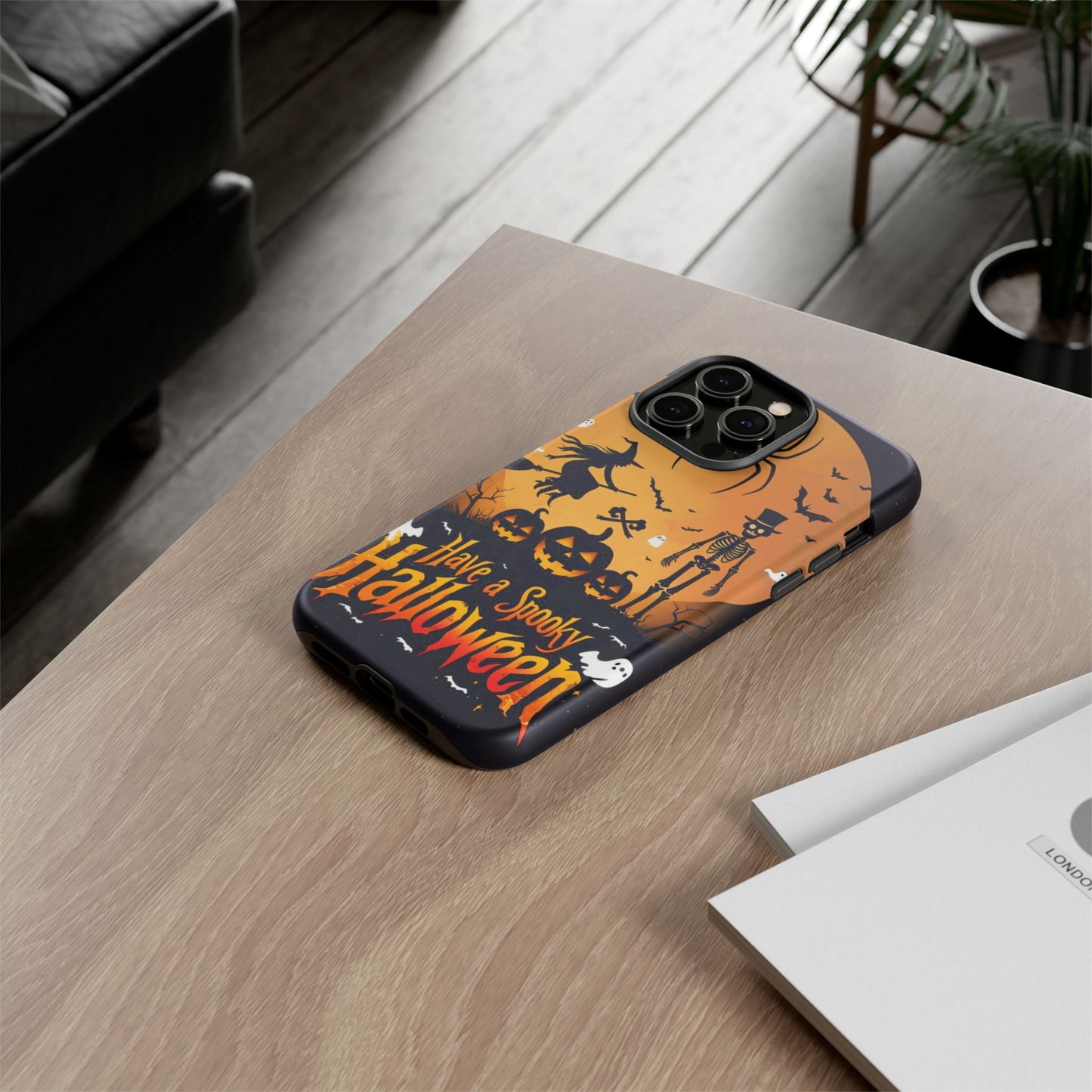 Halloween Phone Case with Jack-o'-Lanterns & Skeletons – Spooky & Stylish Protective Cover